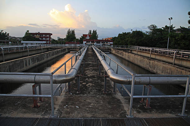 istock wastewater treatment plant at dusk 481644076