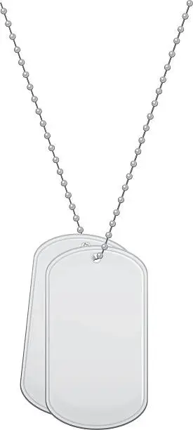 Vector illustration of Military Armed Forces Dog Tags