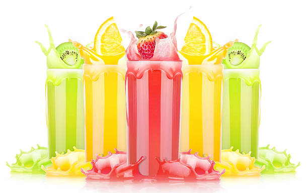 istock tasty summer fruit drinks in glass with splash 481647075