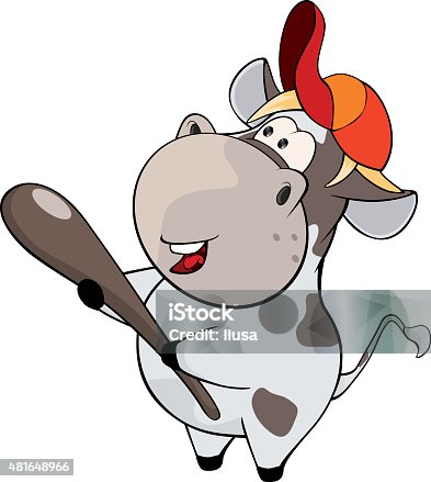 istock small cow Cartoon 481648966