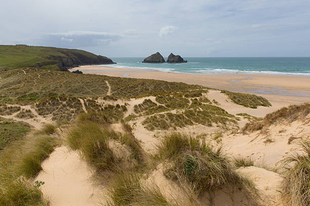 istock Holywell Bay sand dunes North Cornwall coast England UK 481649442
