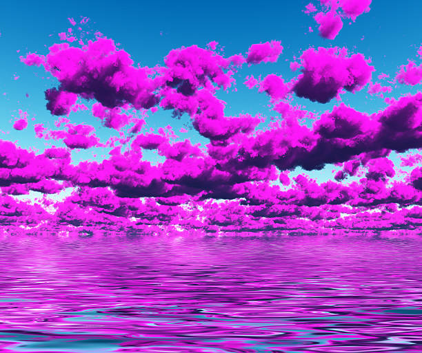istock Vivid Purple Cloudscape and water 481653970