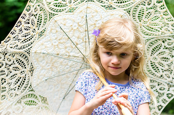 beautiful little blond girl portrait