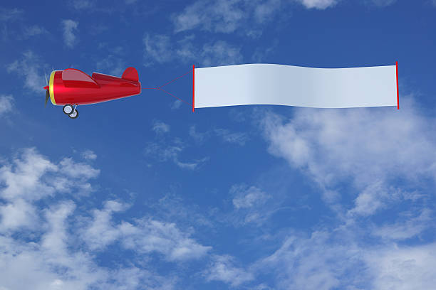 istock Cartoon Airplane with Banner 481657953