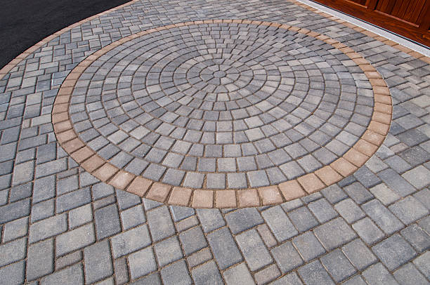 paver tijolos - stone paving stone patio driveway - fotografias e filmes do acervo