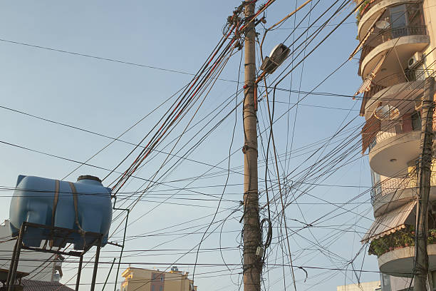 istock Albania, Tirana, Entangled Telecom Wires 481663170