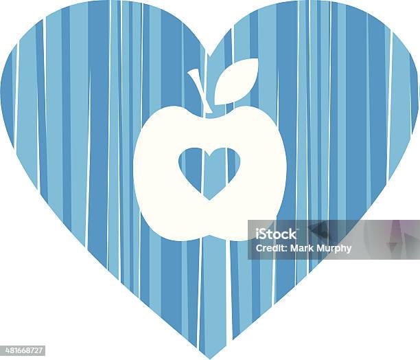 Pomme Damour Coeur Saintvalentin Vecteurs libres de droits et plus d'images vectorielles de Aliment - Aliment, Bleu, Coeur - Symbole d'une idée