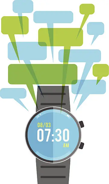 Vector illustration of Talk of the town Smartwatch