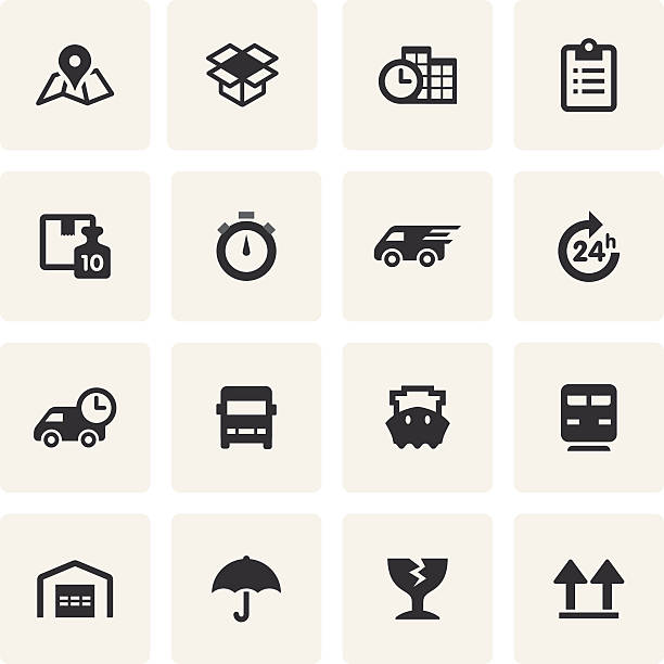 Logistics Icon Set (Saro Series) vector art illustration