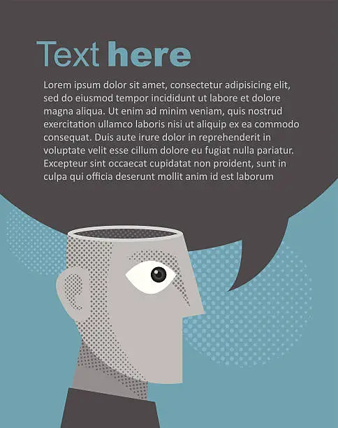 Vector illustration of Copyspace in speech bubble