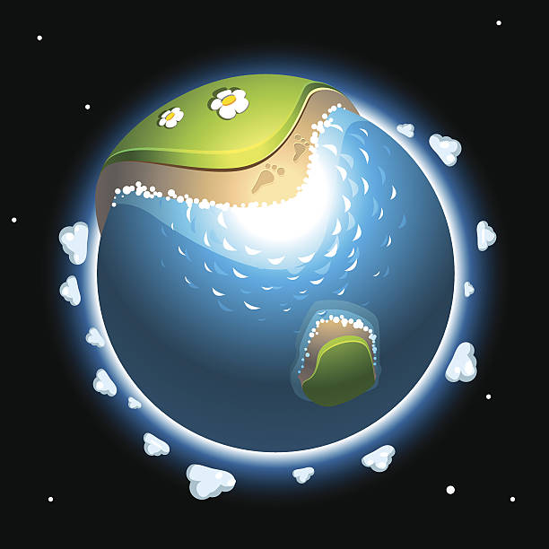 Earth icon vector art illustration