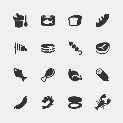 Vector food mini icons set #1