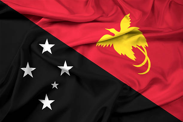 istock Waving Papua New Guinea Flag 481669847