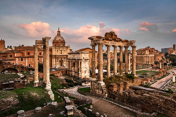 istock Roman Forum (Foro Romano) and Ruins of Septimius Severus Arch 481670605
