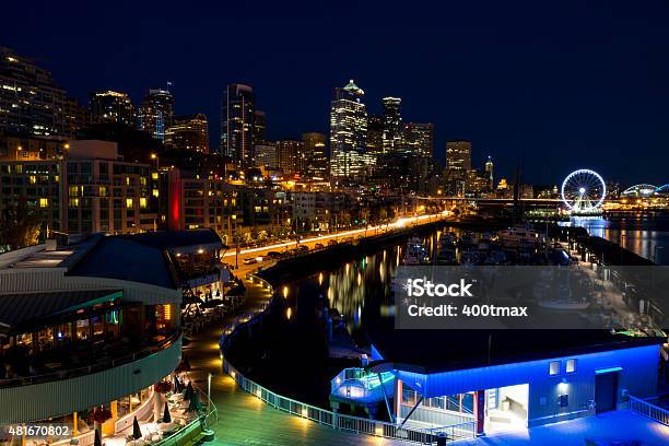 Seattle Waterfront Stock Photo - Download Image Now - 2015, Apartment, Architecture