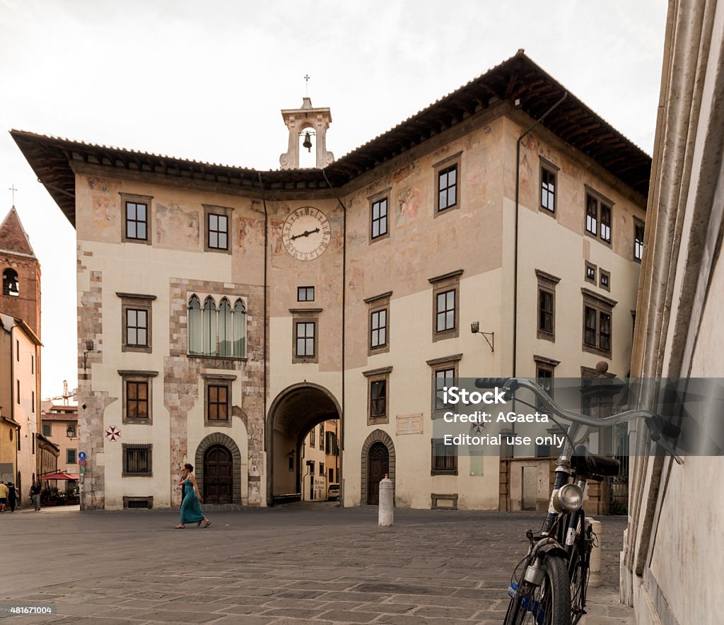 Palazzo dell'Orologio, Pisa Pisa, Italy - July 14, 2015: View of Palazzo dell’Orologio of Pisa in Piazza dei Cavalieri 2015 Stock Photo