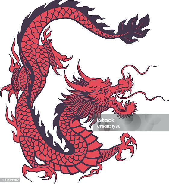 Chinese Dragon Stock Illustration - Download Image Now - Dragon, Chinese Dragon, Vector