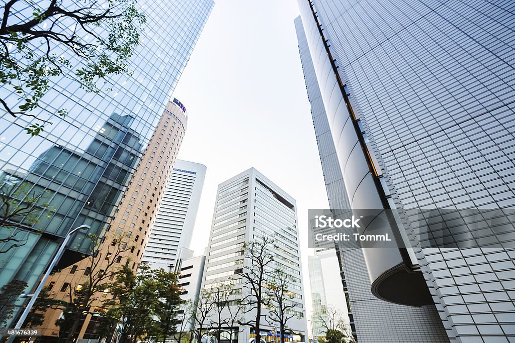 Business District Osaka, Japan Sunset in business district Osaka, Japan. Architecture Stock Photo