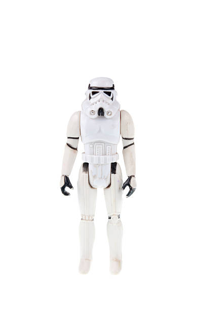 Vancouver, Canada - January 25, 2016: A pair of stormtrooper models from the Star Wars film franchise. One is from the original trilogy, the other from the newest film. The toys are part of the Black Series, from Hasbro.