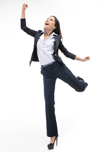 istock Concept for businesswoman isolated on white 481679238