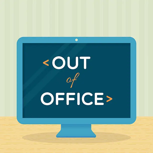 Vector illustration of Out of office