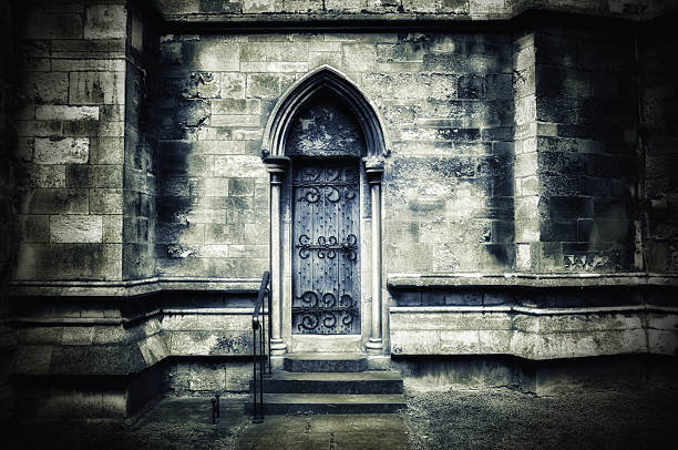 istock Lincoln Cathedral architectural detail - door 481689258