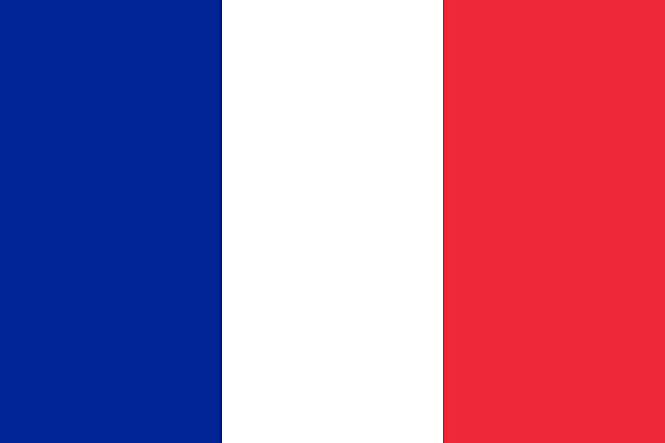 Flag of France Horizontal Official Flag of France Flat Large Size Horizontal tricolor stock pictures, royalty-free photos & images
