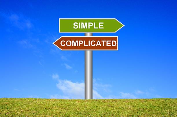 istock Signpost showing simple or complicated 481691104