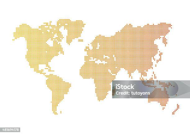World Map Stock Illustration - Download Image Now - Horizontal, Illustration, No People