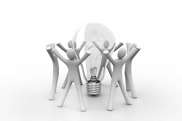 istock Group of people and light bulb 481695449