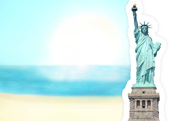 istock Statue of Liberty Sunny Sky bright colors 481697894