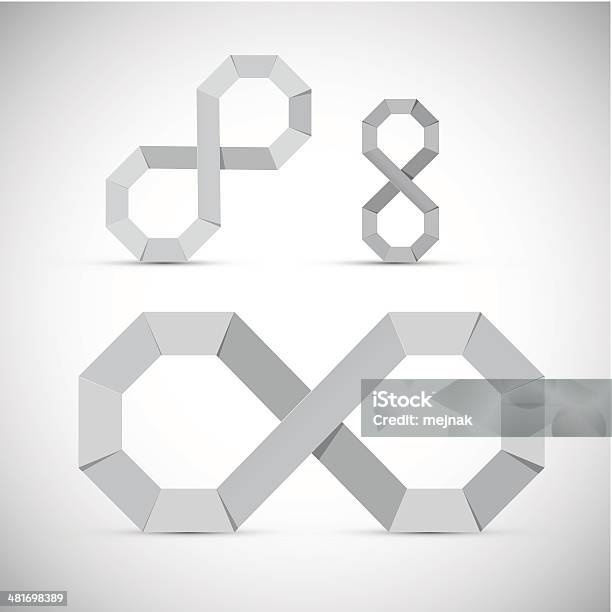 Paper Infinity Loop Paper Infinity Symbol Set Stock Illustration - Download Image Now ...