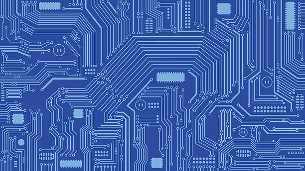 illustrazioni stock, clip art, cartoni animati e icone di tendenza di sfondo astratto circuito a bordo, tecnologia, computer, - circuit board electrical equipment technology computer chip