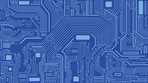 Circuit Board Background, Abstract, Computers, Technology Vector Illustration of Circuit Board Background. Best for Computers, Technology, Abstract Backgrounds, Engineering, Electronics, Information Technology concept.  computer chip stock illustrations