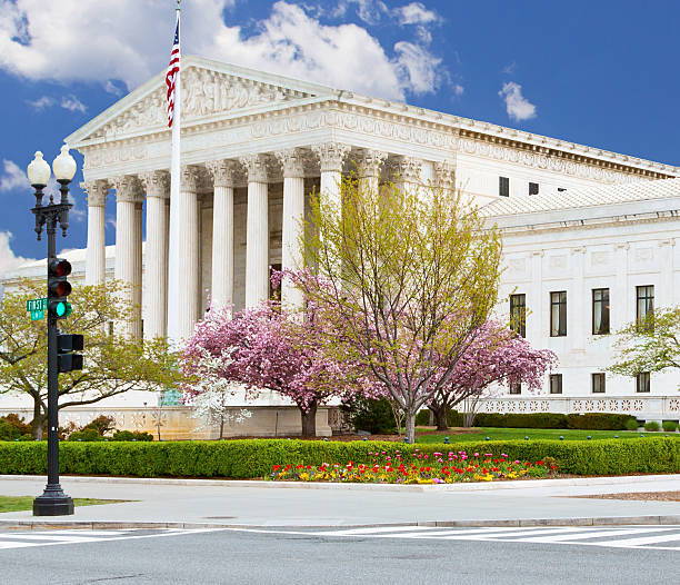 istock US Supreme Court, Washington DC. Blue sky, clouds. 481701937