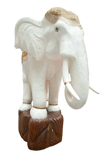 istock Elephant with fully decorated in Thai style molding art 481704300