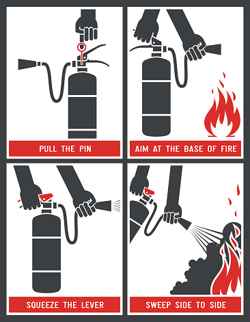 Fire extinguisher label.