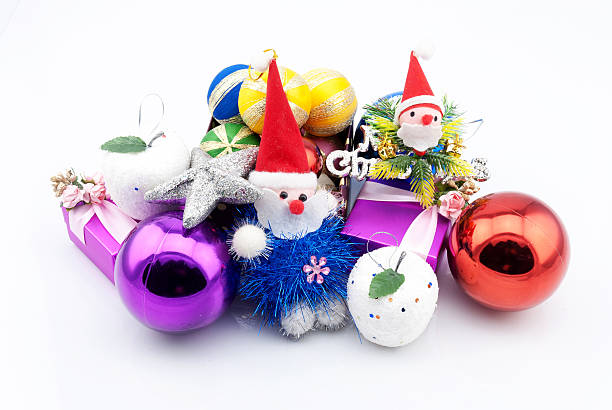 istock Christmas decorations and gifts on white background. 481705820
