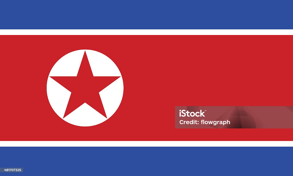 Nordkoreanische Flagge - Lizenzfrei Nordkoreanische Flagge Stock-Foto