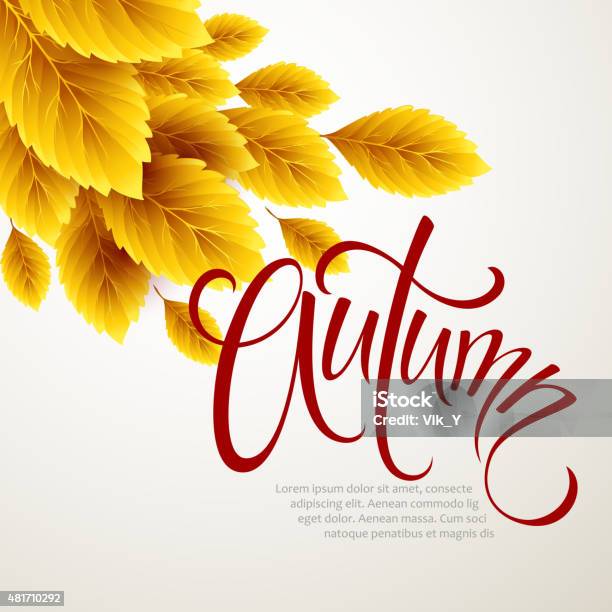 Autumn Leaves Background Vector Illustration Stock Illustration - Download Image Now - 2015, Autumn, Backgrounds