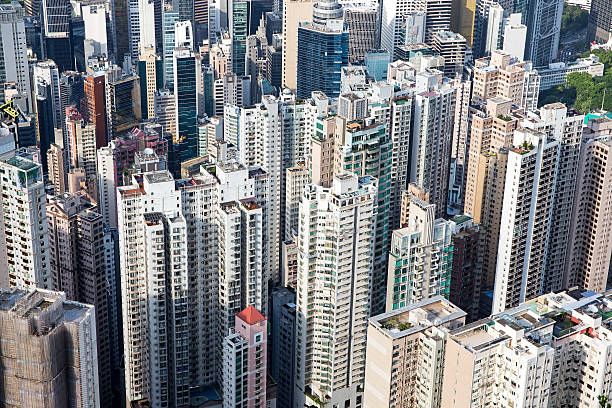 istock Crowded Apartment Building in Hong Kong 481711776