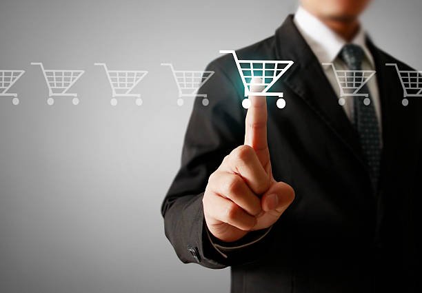 istock Businessman pressing virtual icons 481714904