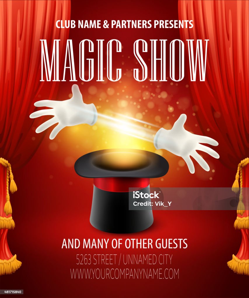 Magic trick, performance, circus, show concept. Vector illustration Magic trick performance, circus, show concept. Vector illustration EPS 10 Magician stock vector