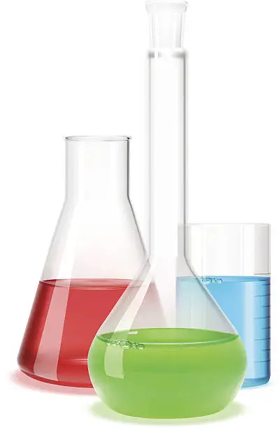 Vector illustration of Laboratory flask