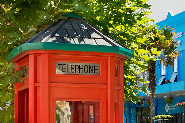 istock Old telephone booth in New Zealand 481721380