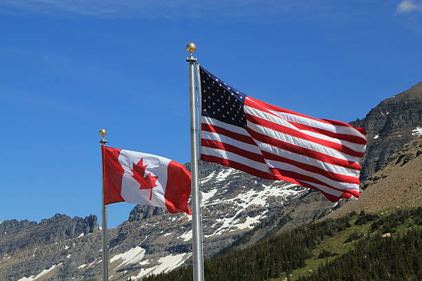 istock American and Canadian flags 481722562