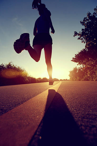 istock Runner athlete running at seaside road.vintage effect 481722574