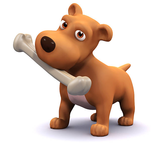 3d Dog And Bone Stock Photo - Download Image Now - Three Dimensional, Dog,  Pets - iStock