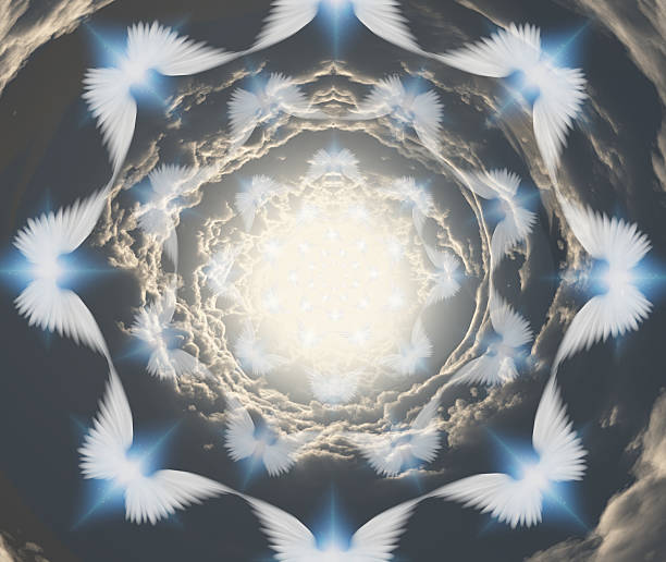 istock Angels in tunnel of clouds 481722960