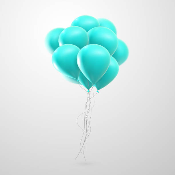 istock illustration of flying realistic glossy balloons 481723210